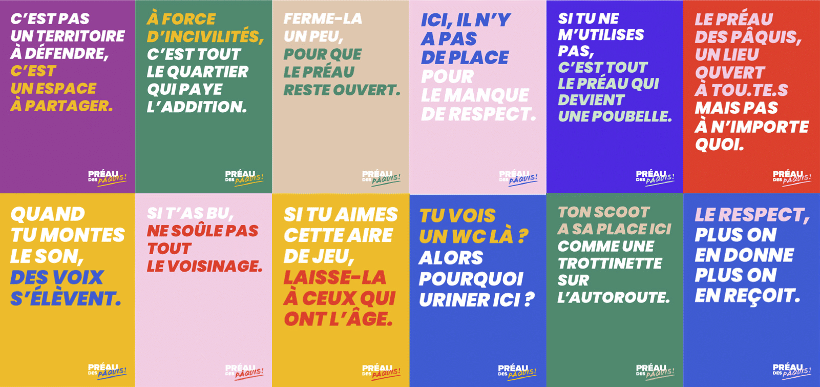 exemples d'affiches murales avec message de sensibilisation